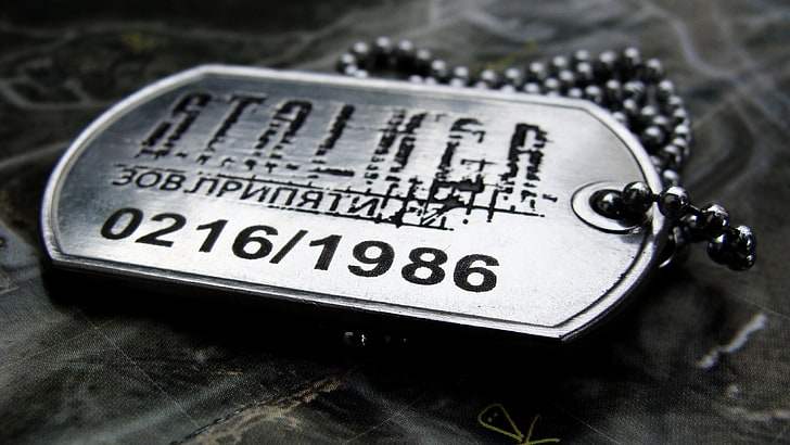 HD wallpaper: silver dog tag, badge, Stalker, call of Pripyat, 0216/1986,  single Word | Wallpaper Flare