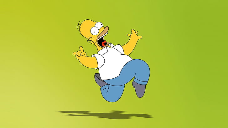 Homer Simpson digital wallpaper, The Simpsons, colored background