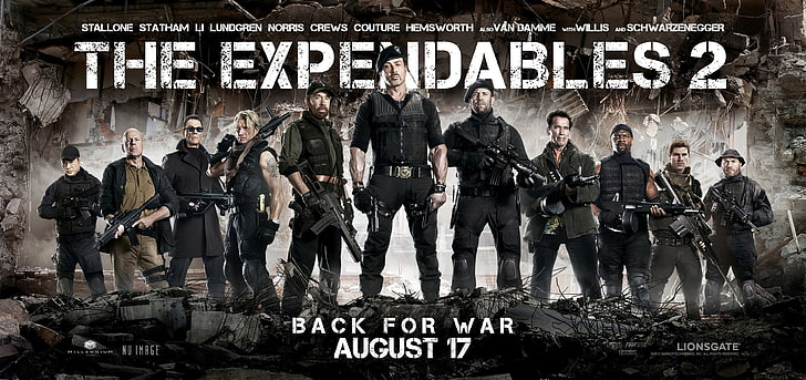 The Expendables 2 digital wallpaper, Arnold Schwarzenegger, Sylvester Stallone