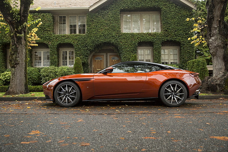 Aston Martin, Aston Martin DB11, Car, Grand Tourer, Orange Car, HD wallpaper