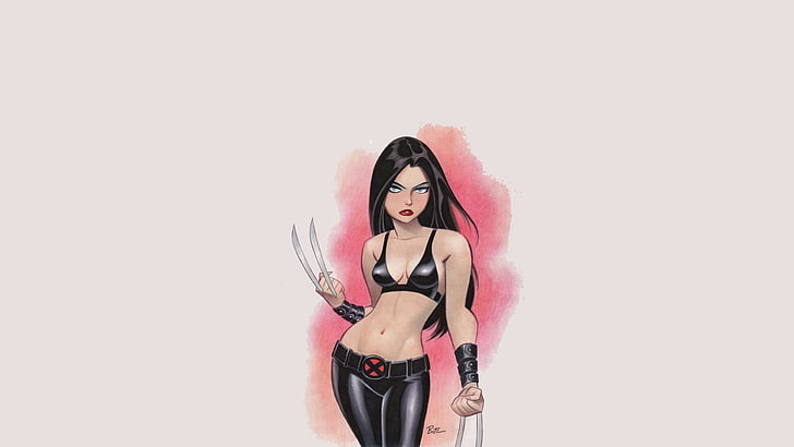 X-Men character illustration, girl, marvel, Comics, X-23, Laura Kinney, HD wallpaper