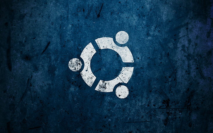 abstract, logo, Ubuntu, Linux, blue, artwork