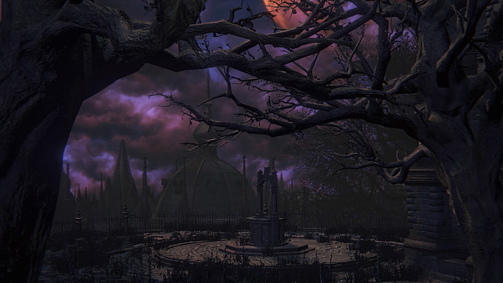 Bloodborne, screen shot, video games, trees, plant, nature