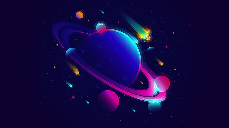 Mobile Phone Universal Fantasy Meteor Minimalist Universe Sky Wallpaper  Background