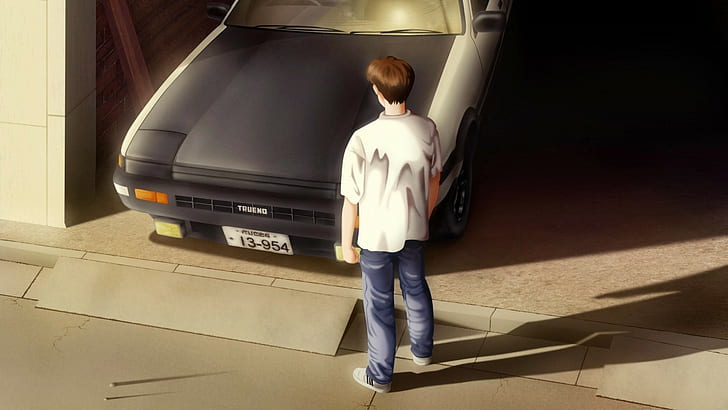 Initial D, Toyota Corolla AE86, anime, Toyota AE86, Japanese cars HD wallpaper