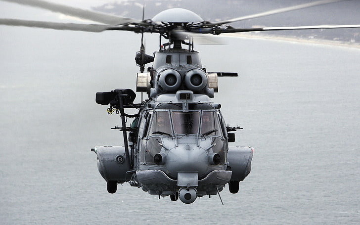 Eurocopter EC725 Cougar, helicopters, vehicle, transportation, HD wallpaper