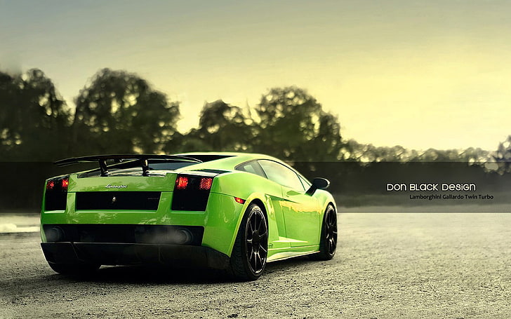 green Lamborghini Aventador coupe, green cars, sports Car, land Vehicle