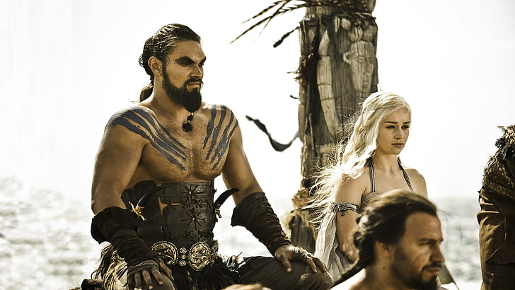 Games of Thrones Kal Drogo and Daenerys, Game of Thrones, Daenerys Targaryen, HD wallpaper