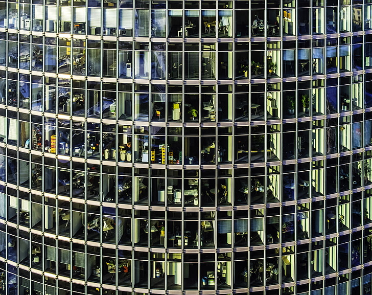Bahntower, building windows, Architecture, House, Glasses, Photography