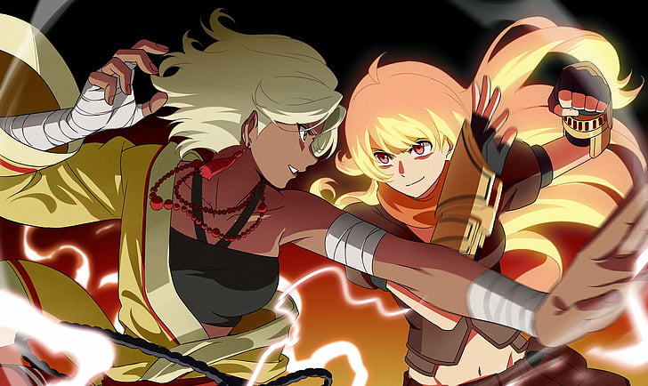 Anime, RWBY, Yang Xiao Long, people, adult, indoors, young adult, HD wallpaper