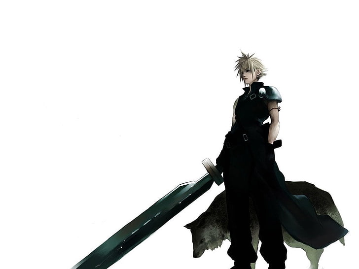 Final Fantasy Cloud Strife, Final Fantasy VII, copy space, art and craft