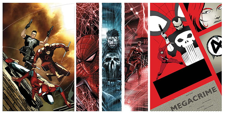 Punisher Marvel Daredevil Spiderman Free Photos, comics, HD wallpaper