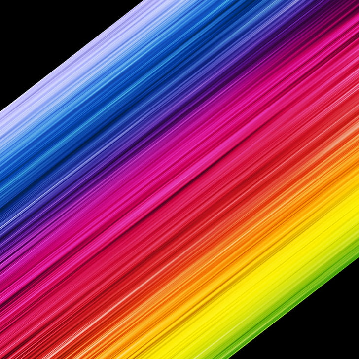 blue, red, and pink rainbow digital illustration, background, HD wallpaper