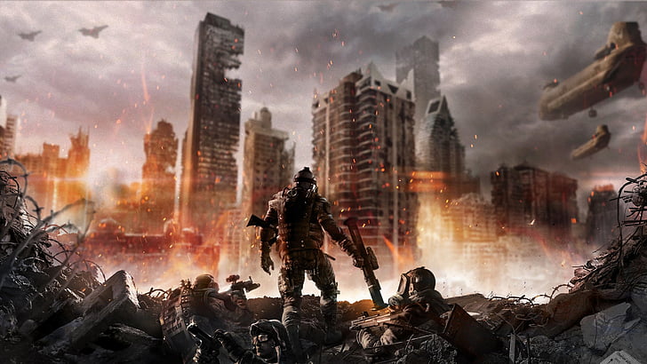 action, fighting, fps, futuristic, military, online, sci-fi, HD wallpaper