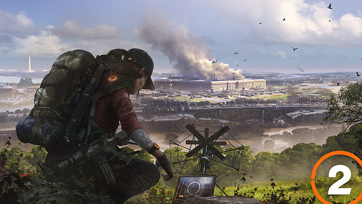 Tom Clancy's The Division 2, Video Game Art, PC gaming, apocalyptic