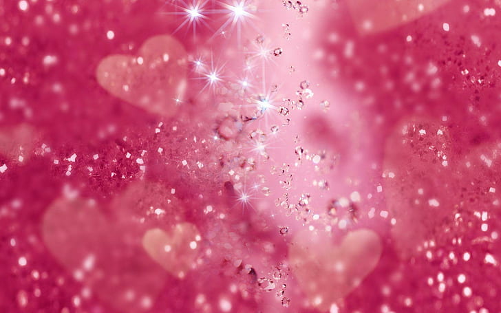Hearts And Diamonds !!!, 3d-art, abstract, pink, 3d and abstract