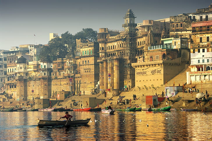 city, Varanasi, water