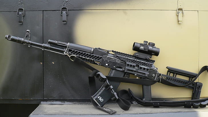 weapons, tuning, gun, custom, AK-74, Kalashnikov, HD wallpaper
