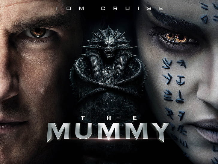 the mummy, tom cruise, 2017 movies, hd, poster, portrait, human face