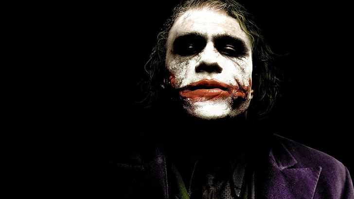 Heath Ledger as Joker from the Dark Knight returns, Batman, portrait
