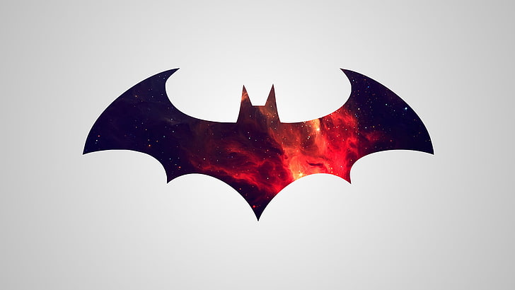 Batman logo wallpaper, Batman Symbol, DC Comics, no people, red, HD wallpaper