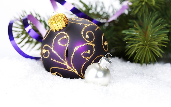 Christmas, New Year, Christmas ornaments, winter, close-up