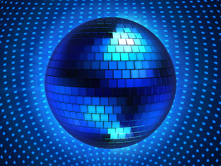 HD wallpaper: blue disco ball, rendering, graphics, sphere, event, shiny,  nightlife | Wallpaper Flare