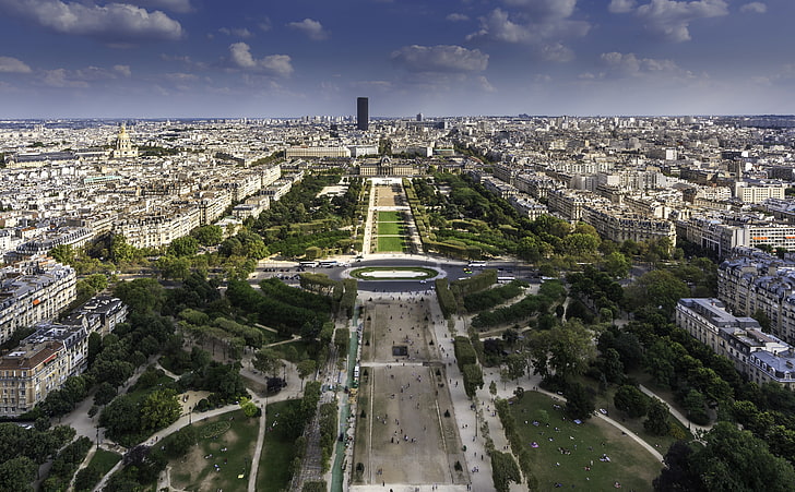 Champ de Mars, Paris, France, Europe, Travel, Park, Tour, iledefrance, HD wallpaper