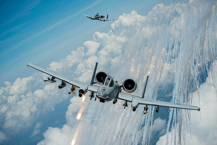 Jet Fighters, Fairchild Republic A-10 Thunderbolt II, air vehicle, HD wallpaper
