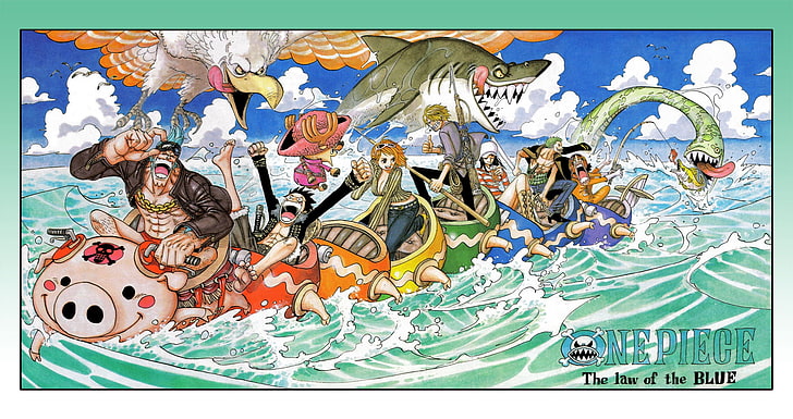 One Piece wallpaper, Nami, Monkey D. Luffy, Frankie, Tony Tony Chopper, HD wallpaper