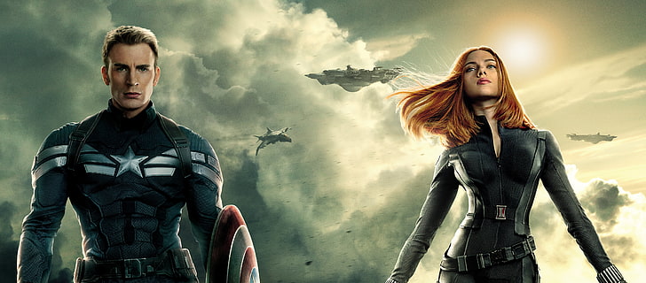 Marvel Captain America and Black Widow, Scarlett Johansson, Girl, HD wallpaper