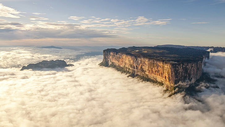 Mount Roraima, landscape, mist, HD wallpaper