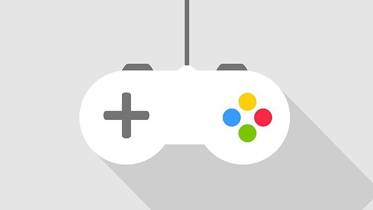 video game controller clip art, game pad illustration, SNES, video games
