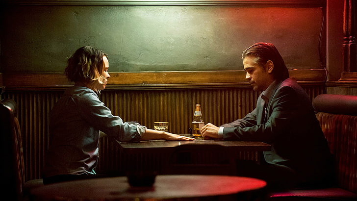True Detective, Colin Farrell, Rachel McAdams, two people, sitting, HD wallpaper