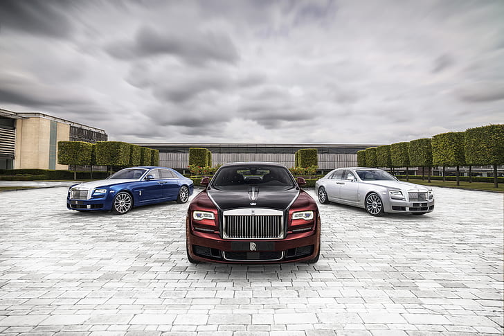 HD wallpaper: Rolls Royce, Rolls-Royce Ghost, Blue Car, Luxury Car, Red Car  | Wallpaper Flare