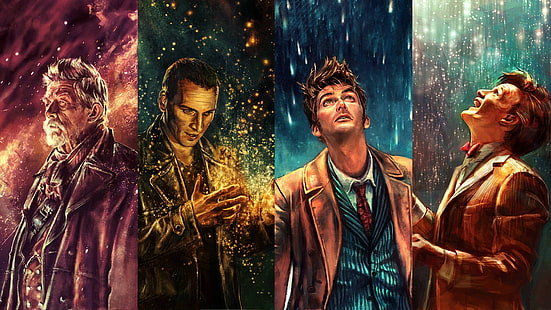 HD wallpaper: man's fave illustration collage, Doctor Who, The Doctor, War  Doctor | Wallpaper Flare