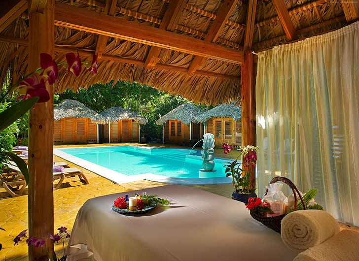 vacation, pool, Best Hotels of 2015, Dominikana, tourism, resort, HD wallpaper
