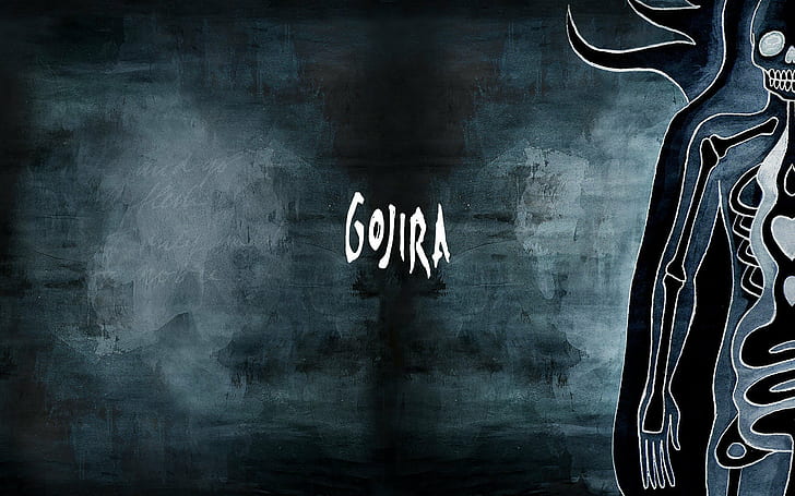 gojira, text, western script, indoors, communication, wall - building feature