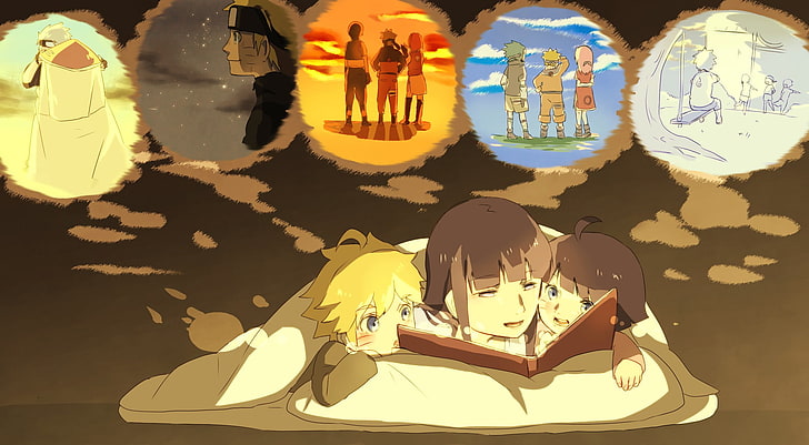 Uzumaki Naruto illustration, Naruto Shippuuden, Hyuuga Hinata, HD wallpaper