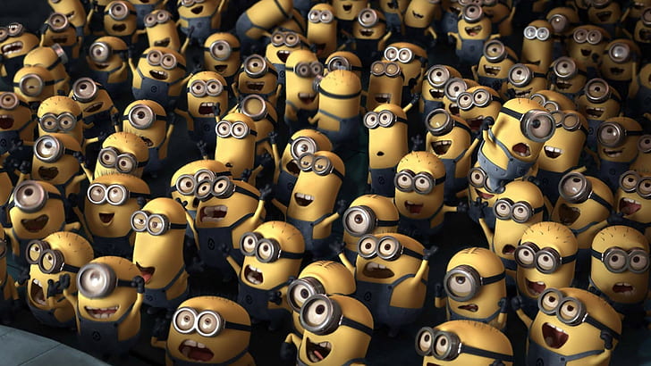 Minions wallpaper, Despicable Me, movies, animated movies, large Group of Objects