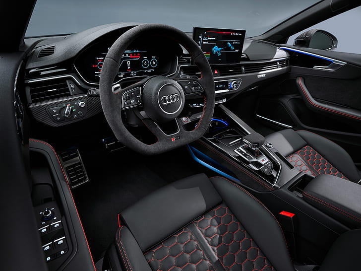 Audi, car, Audi RS5, car interior, HD wallpaper