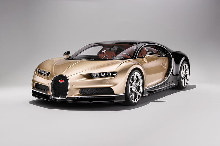 Bugatti, Bugatti Chiron, Beige Car, Sport Car, Supercar, Vehicle, HD wallpaper