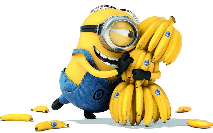 Despicable Me 2 Banana Love, stuart the minion, bananas, HD wallpaper