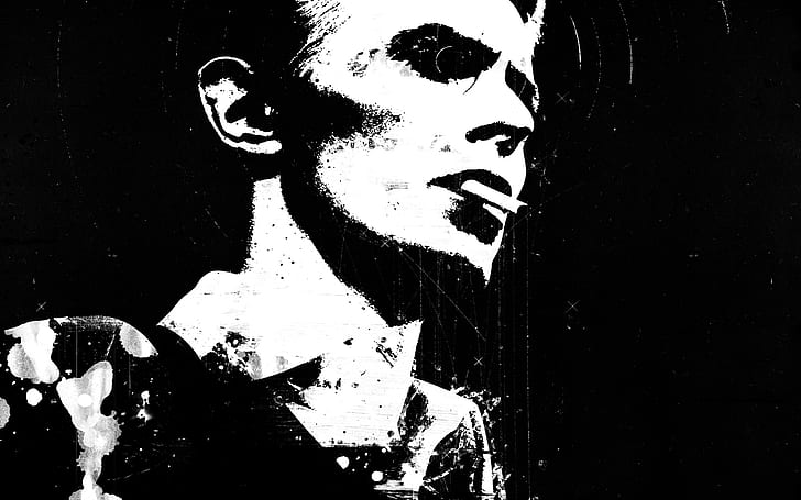 David Bowie BW Smoking HD, digital/artwork, HD wallpaper