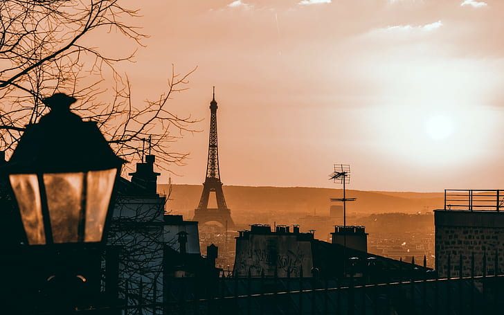 France, Paris, Montmartre, eiffel tower, HD wallpaper