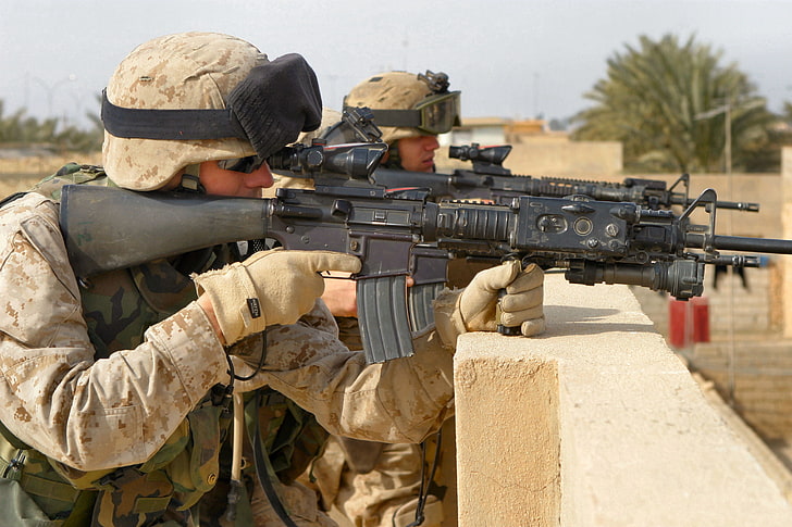 United States Army Rangers, black assault rifle, War & Army, HD wallpaper