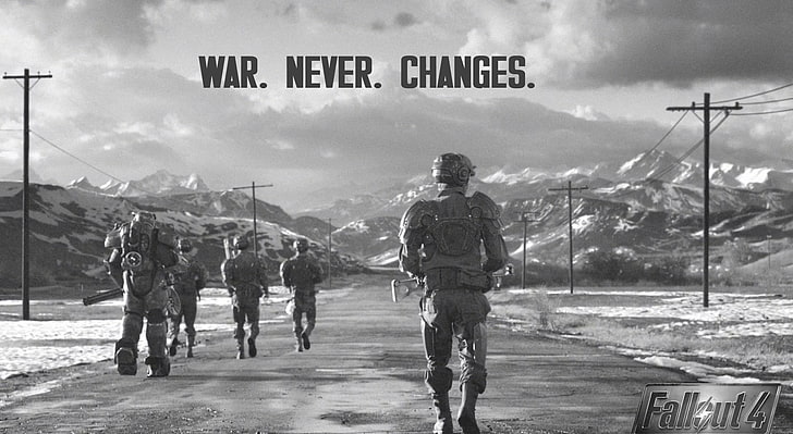 War never changes, Games, Fallout, communication, sign, real people, HD wallpaper