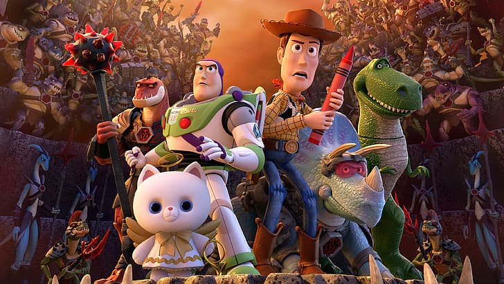 Toy Story, Sheriff Woody, Buzz Lightyear, Pixar Animation Studios, HD wallpaper