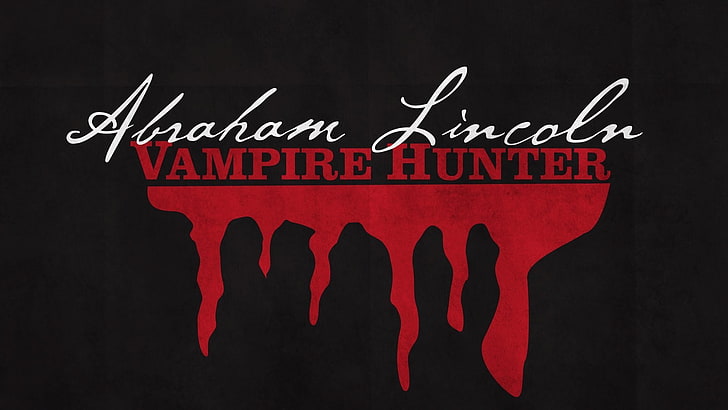 abraham lincoln vampire hunter, red, text, human body part