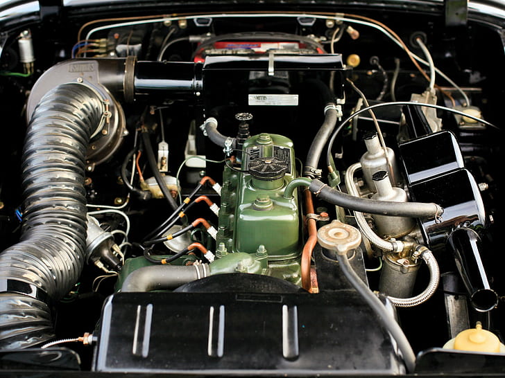 1963, austin, classic, convertible, engine, healey, mkii, sprite, HD wallpaper